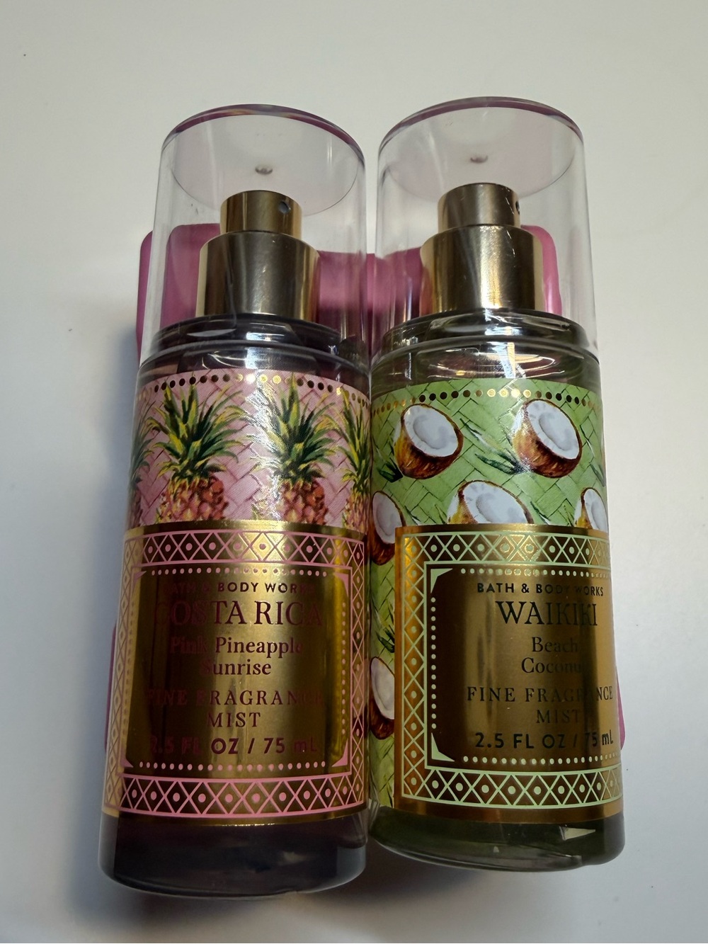 Bath & Body Works Pineapple & Coconut Fragrance Mists - Costa Rica and Waikiki